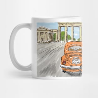 Classic car dark orange Mug